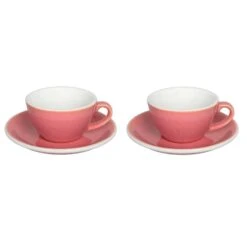 Egg Koffiekop Met Schotel - Set Van 2 - 150ml - Berry
