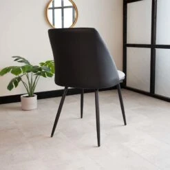 Eetkamerstoel Cody Grijs - Kunstleder - Grijs -Huishoudelijke Voorwerpen Winkel 1000093721 0102