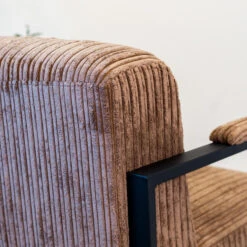 Moderne Fauteuil Madeline Ribstof Bruin - Stof - Grijs 7 Moderne Fauteuil Madeline Ribstof Bruin - Stof - Grijs -Huishoudelijke Voorwerpen Winkel 1000093732 0103