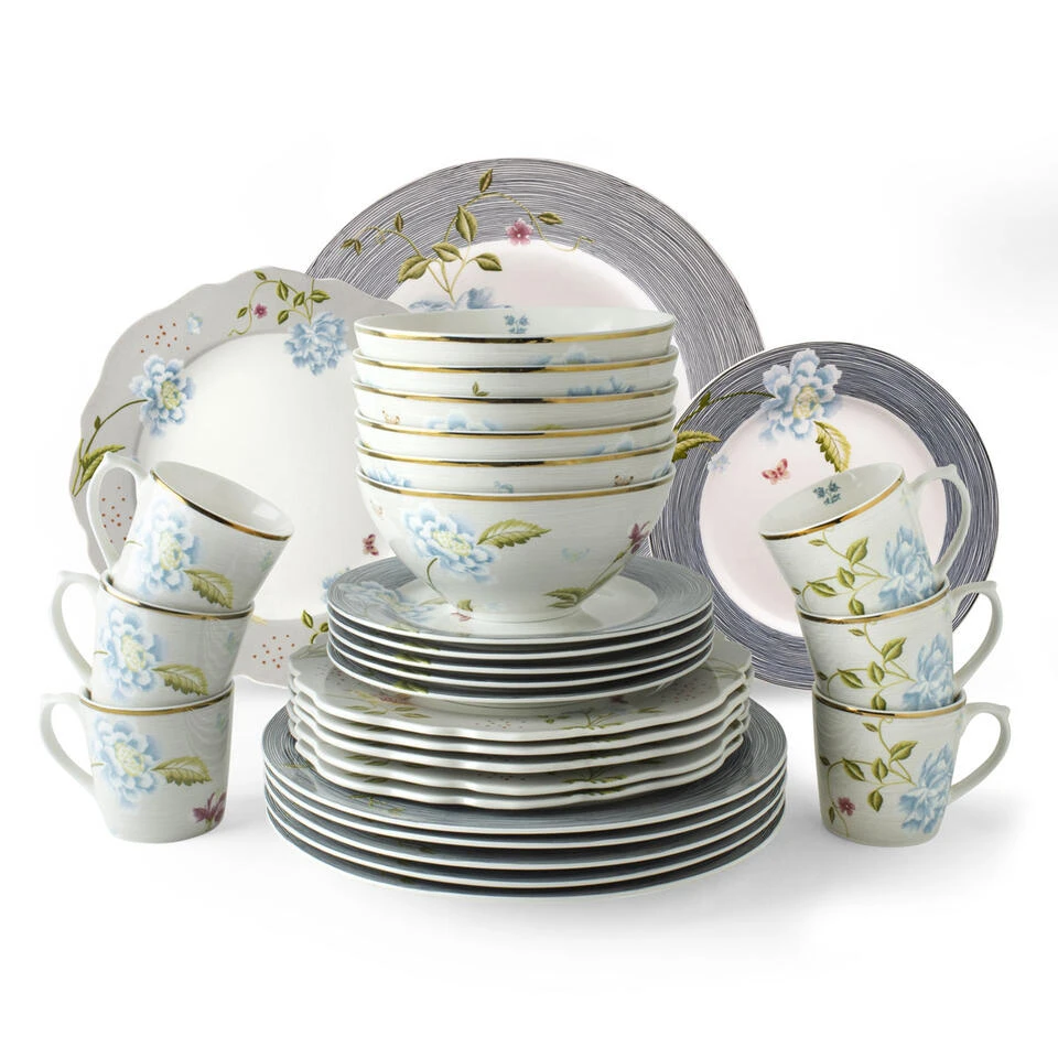 Laura Ashley Set 30 Delig Servies Assorti 1 Laura Ashley Set 30 Delig Servies Assorti
