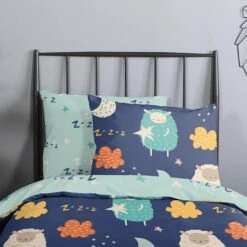 Good Morning Dekbedovertrek "Sheep" - Multi - (120x150 Cm) -Huishoudelijke Voorwerpen Winkel 1000094450 0102