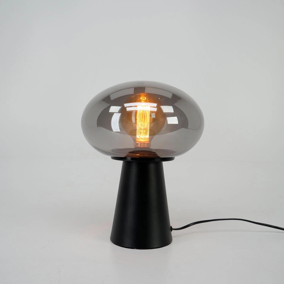 EGLO Madonnina Tafellamp - E27 - 32,5 Cm - Zwart/Grijs - Ombre - Glas 1 EGLO Madonnina Tafellamp - E27 - 32,5 Cm - Zwart/Grijs - Ombre - Glas