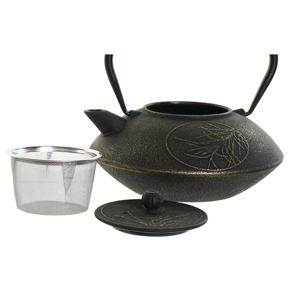 Items Kitchen Theepot Asian - Gietijzer - 1300 Ml - Antiek Zwart 2 Items Kitchen Theepot Asian - Gietijzer - 1300 Ml - Antiek Zwart - Afbeelding 2