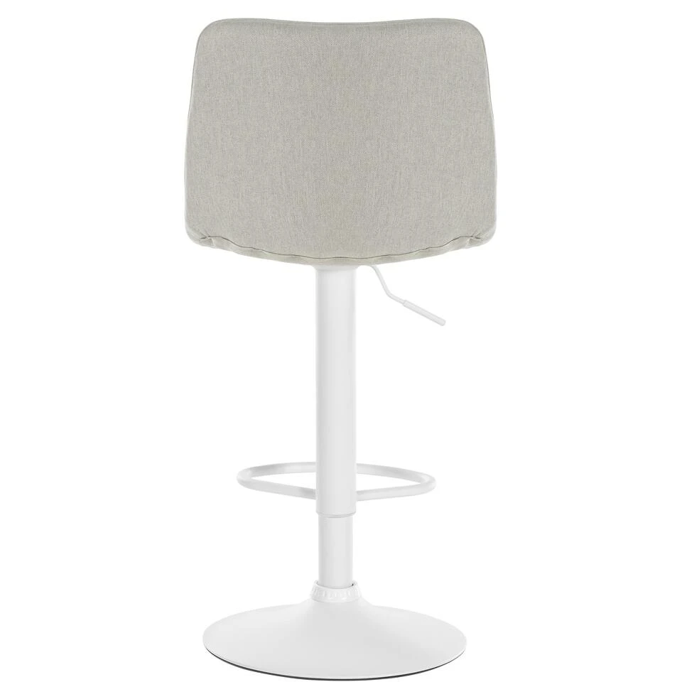 CLP Barkruk Lex Wit Frame Stof Crème 4 CLP Barkruk Lex Wit Frame Stof Crème - Afbeelding 4