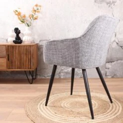 DS4U® Cilou Armstoel Geweven - Stof - Grijs -Huishoudelijke Voorwerpen Winkel 1000096135 0104