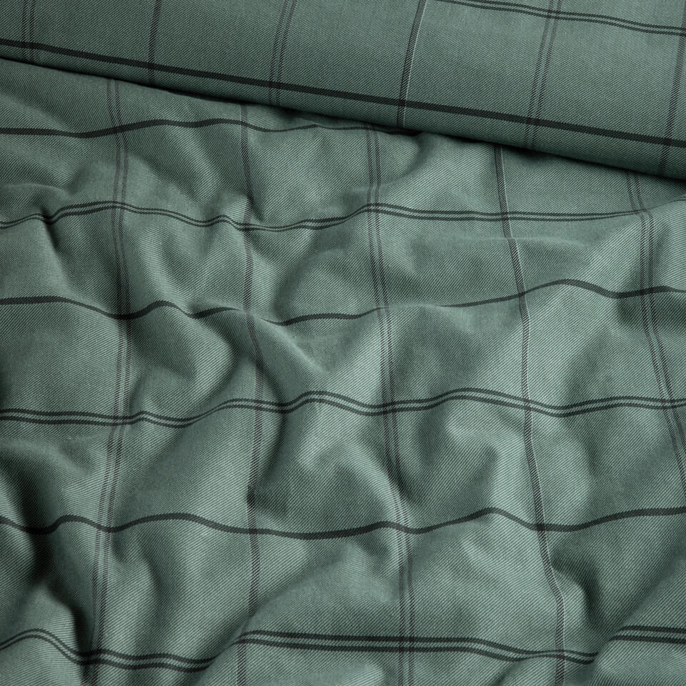 Cinderella Dekbedovertrek Kody - Flanel - 260x200/220 Cm - Green 3 Cinderella Dekbedovertrek Kody - Flanel - 260x200/220 Cm - Green - Afbeelding 3
