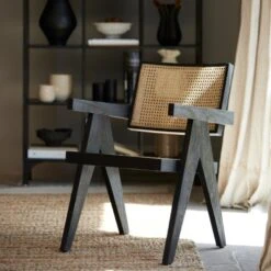 Morazan Stoel Zwart/naturel - Hout - Zwart -Huishoudelijke Voorwerpen Winkel 1000096989 0103