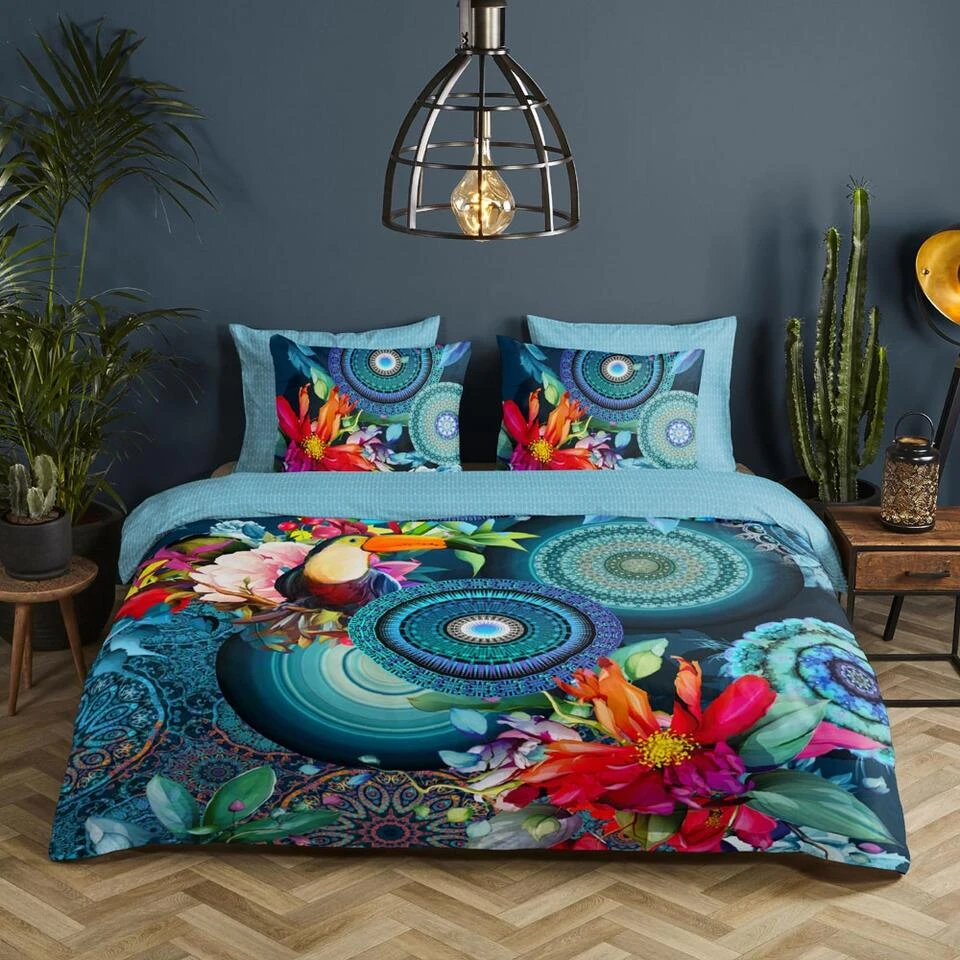 HIP Dekbedovertrek "Cailani" - Multi - (140x220 Cm) 2 HIP Dekbedovertrek "Cailani" - Multi - (140x220 Cm) - Afbeelding 2