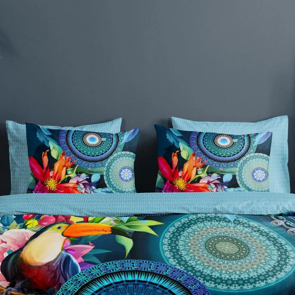 HIP Dekbedovertrek "Cailani" - Multi - (140x220 Cm) 1 HIP Dekbedovertrek "Cailani" - Multi - (140x220 Cm)