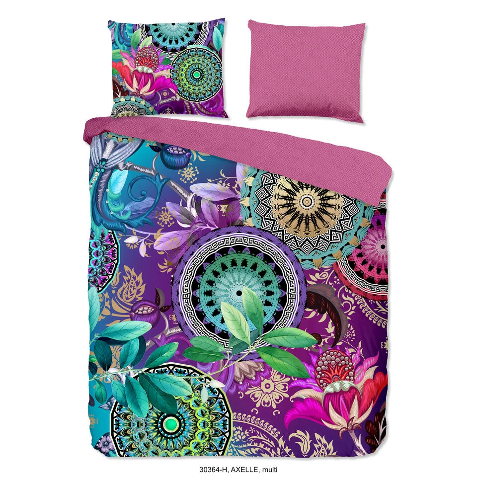 HIP Dekbedovertrek "Axelle" - Multi - (200x220 Cm) 1 HIP Dekbedovertrek "Axelle" - Multi - (200x220 Cm)