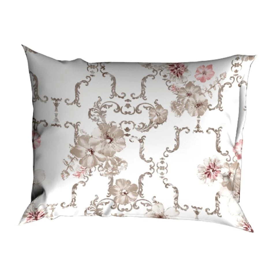 Satin D'Or Dekbedovertrek Viola Rose Taupe-140x200/220 2 Satin D'Or Dekbedovertrek Viola Rose Taupe-140x200/220 - Afbeelding 2