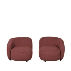 LABEL51 Fauteuil Livo Rechts - Winered - Boucle -Huishoudelijke Voorwerpen Winkel 1000097887 0103