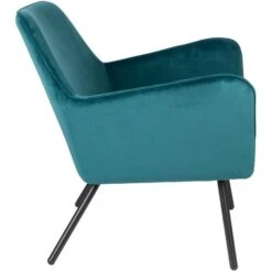 Puur Berg Fauteuil Velvet - Stof - Blauw -Huishoudelijke Voorwerpen Winkel 1000098379 0103