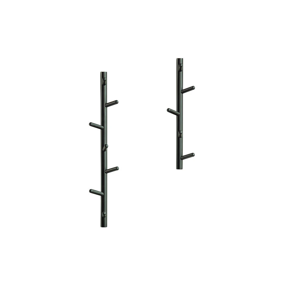 WOOOD Marrit Kapstok 7 Haaks - Hout - Zwart - Set Van 2 3 WOOOD Marrit Kapstok 7 Haaks - Hout - Zwart - Set Van 2 - Afbeelding 3