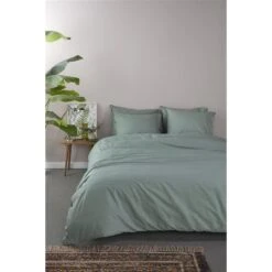Ambiante Dekbedovertrek Bamboo Uni Green-Lits-jumeaux (260 X 200/220 Cm) -Huishoudelijke Voorwerpen Winkel 1000098851 0102