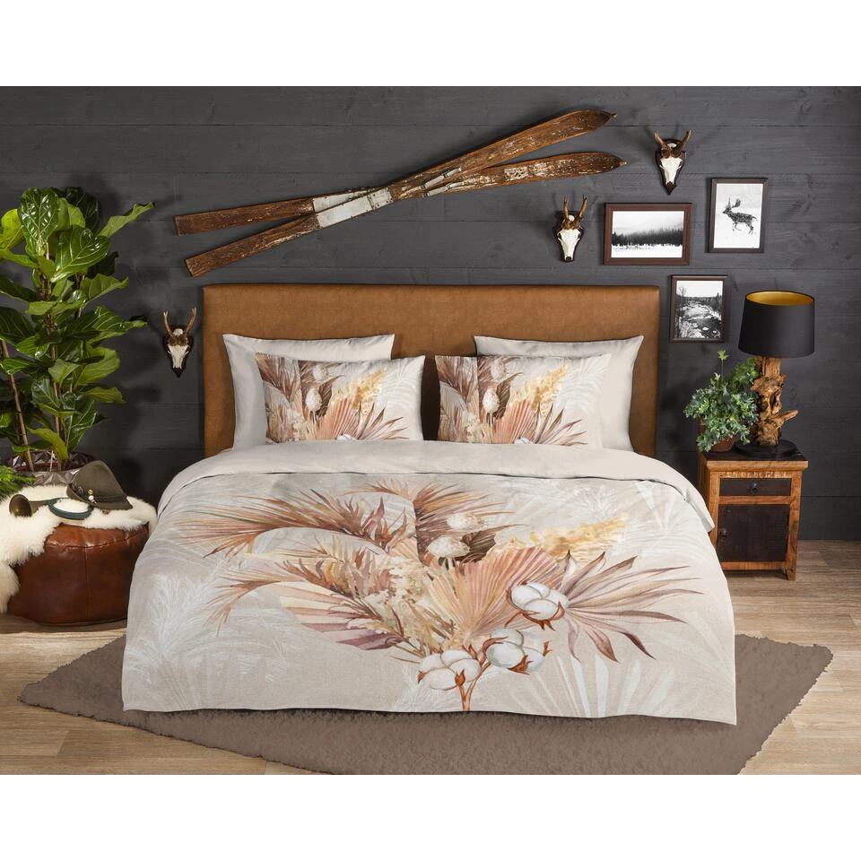 Good Morning Dekbedovertrek "Gia" - Zand - (140x220 Cm) 2 Good Morning Dekbedovertrek "Gia" - Zand - (140x220 Cm) - Afbeelding 2