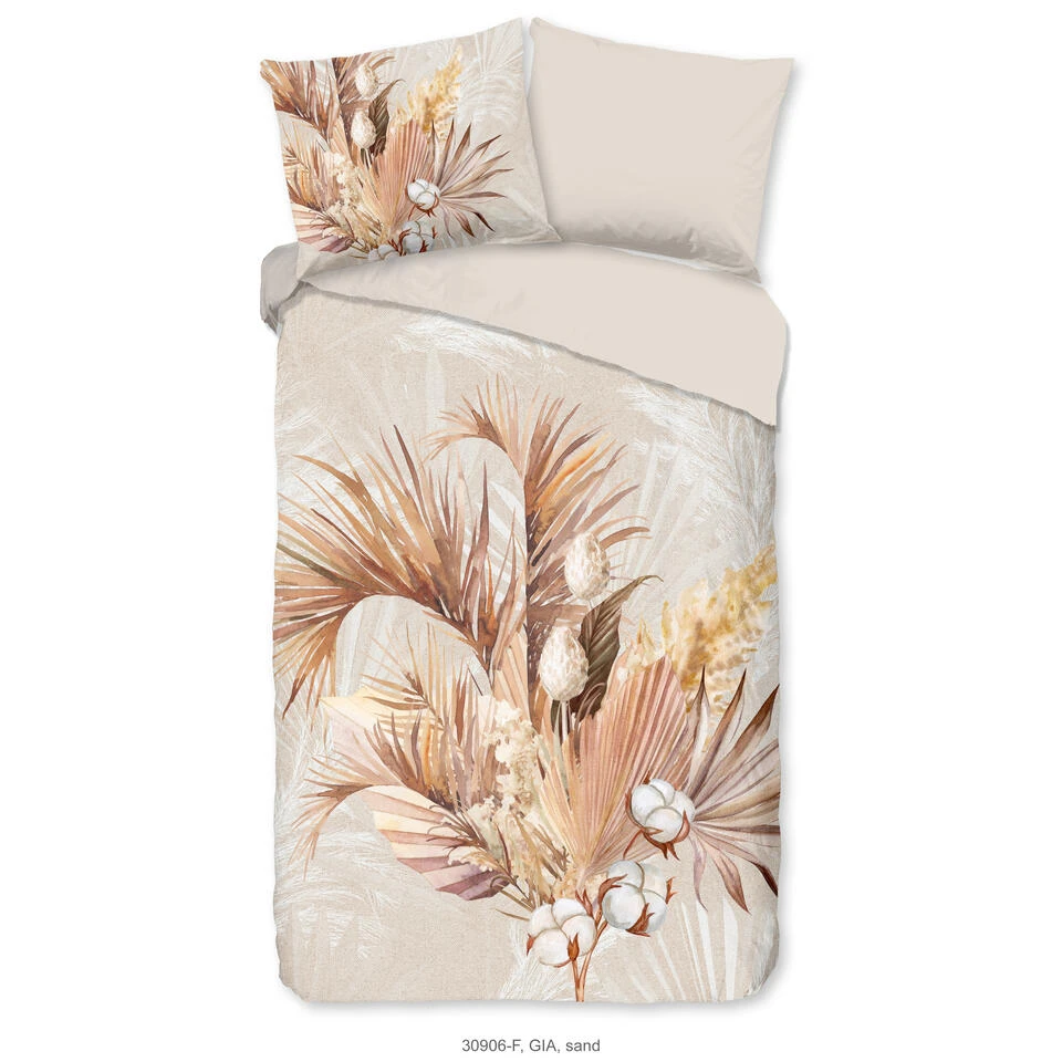 Good Morning Dekbedovertrek "Gia" - Zand - (140x220 Cm) 1 Good Morning Dekbedovertrek "Gia" - Zand - (140x220 Cm)