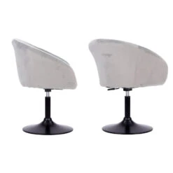 Happy Garden Stoelen GABIN - Grijs - Velvet -Huishoudelijke Voorwerpen Winkel 1000099365 0102