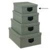 5Five Opbergdoos/box - Groen - L28 X B22 X H11 Cm - Stevig Karton