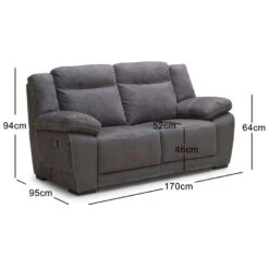 Bank Dean 2-zits - Antraciet -Huishoudelijke Voorwerpen Winkel 10100916 9600