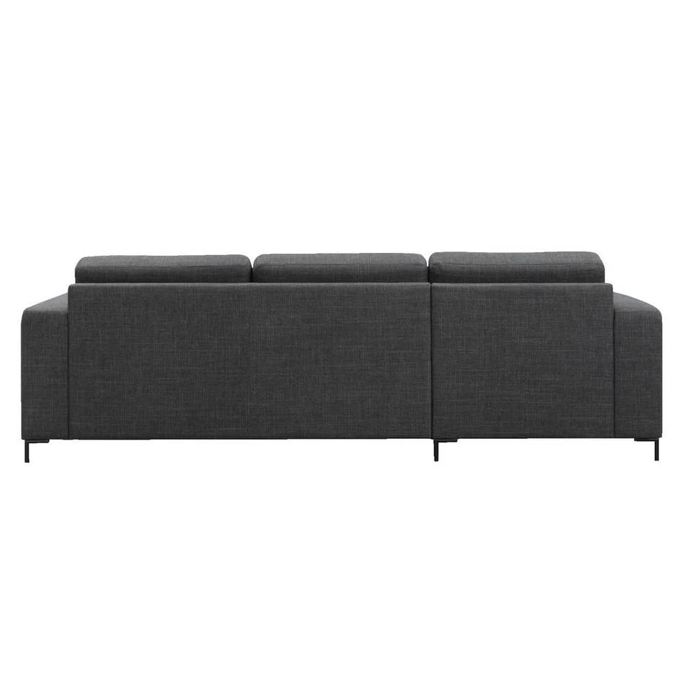 Hoekbank Tom Stof Basel - Donkergrijs 4 Hoekbank Tom Stof Basel - Donkergrijs - Afbeelding 4