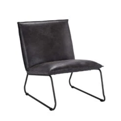 Fauteuil Cooper - Leatherlook - Grijs