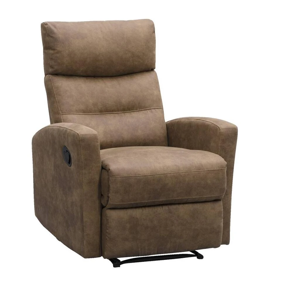 Relaxfauteuil Jackson - Stof - Lichtbruin 1 Relaxfauteuil Jackson - Stof - Lichtbruin
