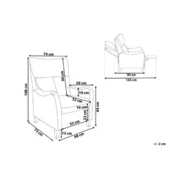 Beliani TV-fauteuil ROYSTON - Grijs Polyester 6 Beliani TV-fauteuil ROYSTON - Grijs Polyester -Huishoudelijke Voorwerpen Winkel 1028a966e46d4624a52fad4a9e8d0753