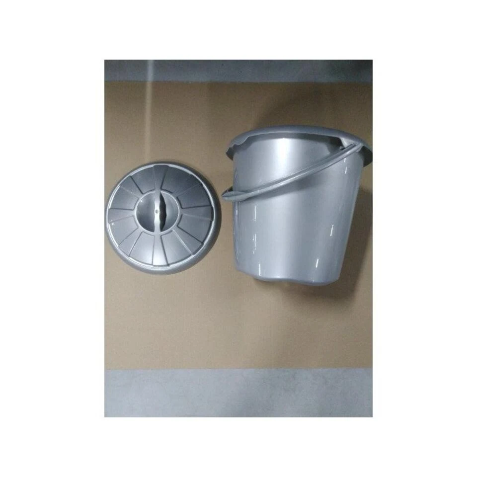 Hega Hoger Vuilnisbak - Grijs - Afvalbak Met Deksel - 14 L 2 Hega Hoger Vuilnisbak - Grijs - Afvalbak Met Deksel - 14 L - Afbeelding 2