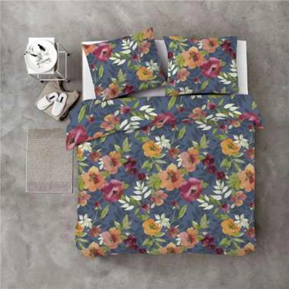 Byrklund - Dekbedovertrek Flowering Peonies - 240x220 Cm - Blauw 3 Byrklund - Dekbedovertrek Flowering Peonies - 240x220 Cm - Blauw - Afbeelding 3