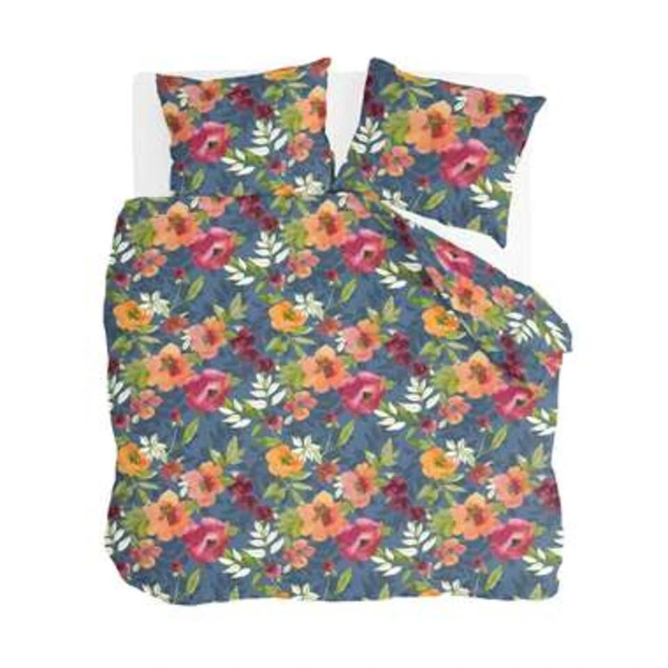 Byrklund - Dekbedovertrek Flowering Peonies - 240x220 Cm - Blauw 1 Byrklund - Dekbedovertrek Flowering Peonies - 240x220 Cm - Blauw