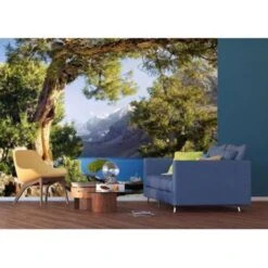 Sanders & Sanders Fotobehang - Berglandschap - Blauw, Groen En Beige 5 Sanders & Sanders Fotobehang - Berglandschap - Blauw, Groen En Beige -Huishoudelijke Voorwerpen Winkel 1283344511 0102