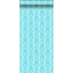 ESTAhome Behang - Barokprint - Turquoise - 53 Cm X 10,05 M