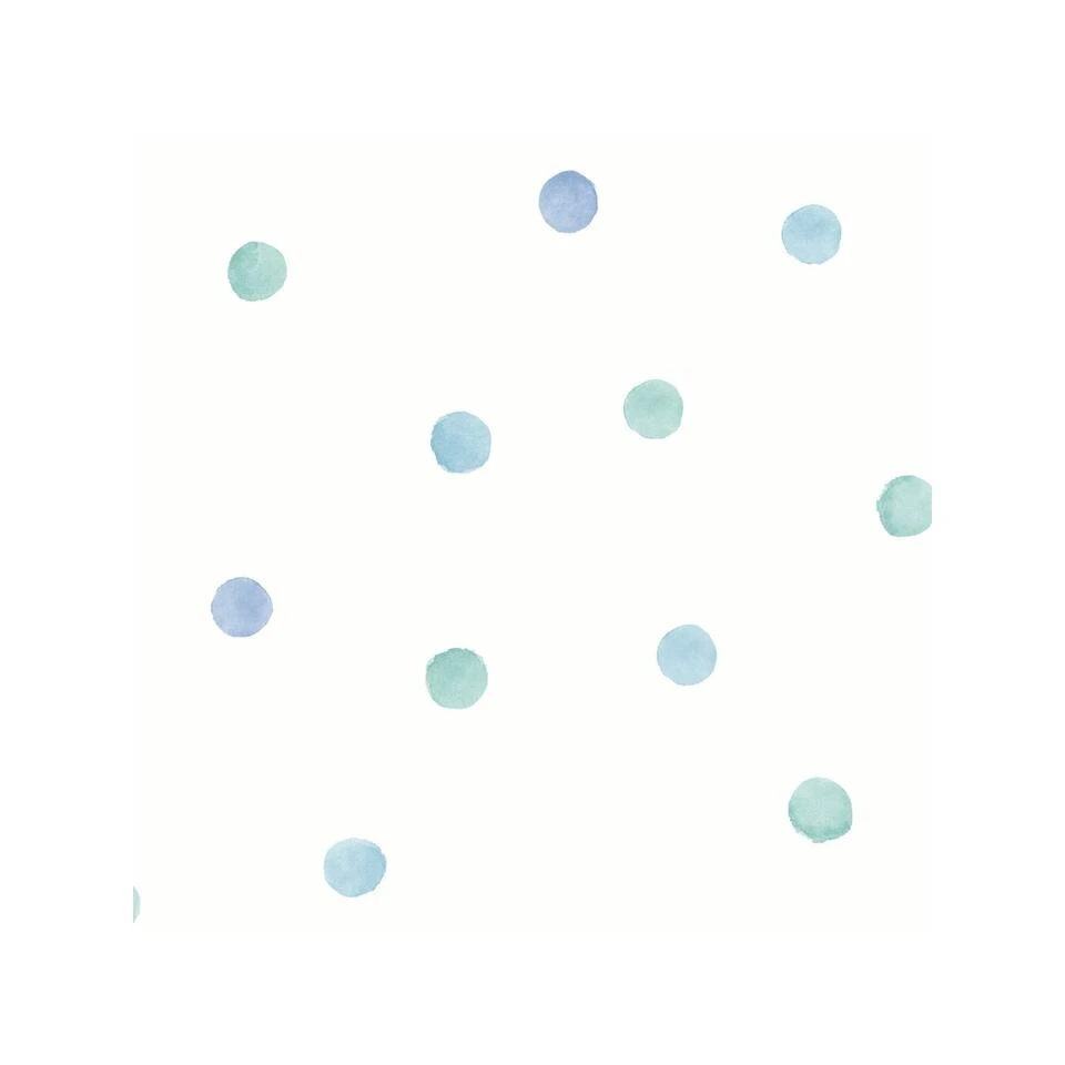 Dutch Wallcoverings - Over The Rainbow- Dots Blue/Teal - 0,53x10,05m 1 Dutch Wallcoverings - Over The Rainbow- Dots Blue/Teal - 0,53x10,05m