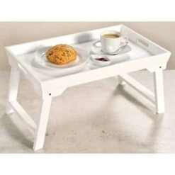 Kesper Dienblad - Ontbijt Op Bed - Inklapbaar - Wit - Hout - 52 Cm -Huishoudelijke Voorwerpen Winkel 1360199506 0102