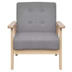 VidaXL Fauteuil Stof Lichtgrijs -Huishoudelijke Voorwerpen Winkel 1367086329 0102