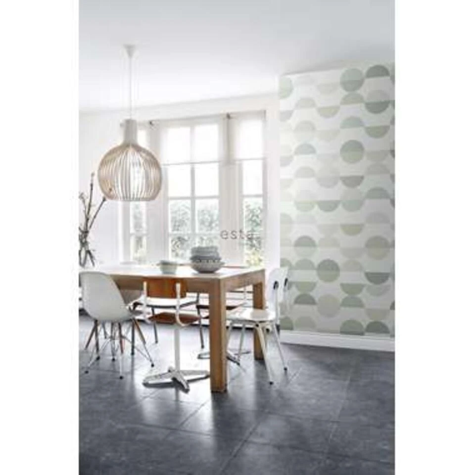 ESTAhome Fotobehang - Retro Stijl - Groen - 1.395 X 2.79 M 3 ESTAhome Fotobehang - Retro Stijl - Groen - 1.395 X 2.79 M - Afbeelding 3