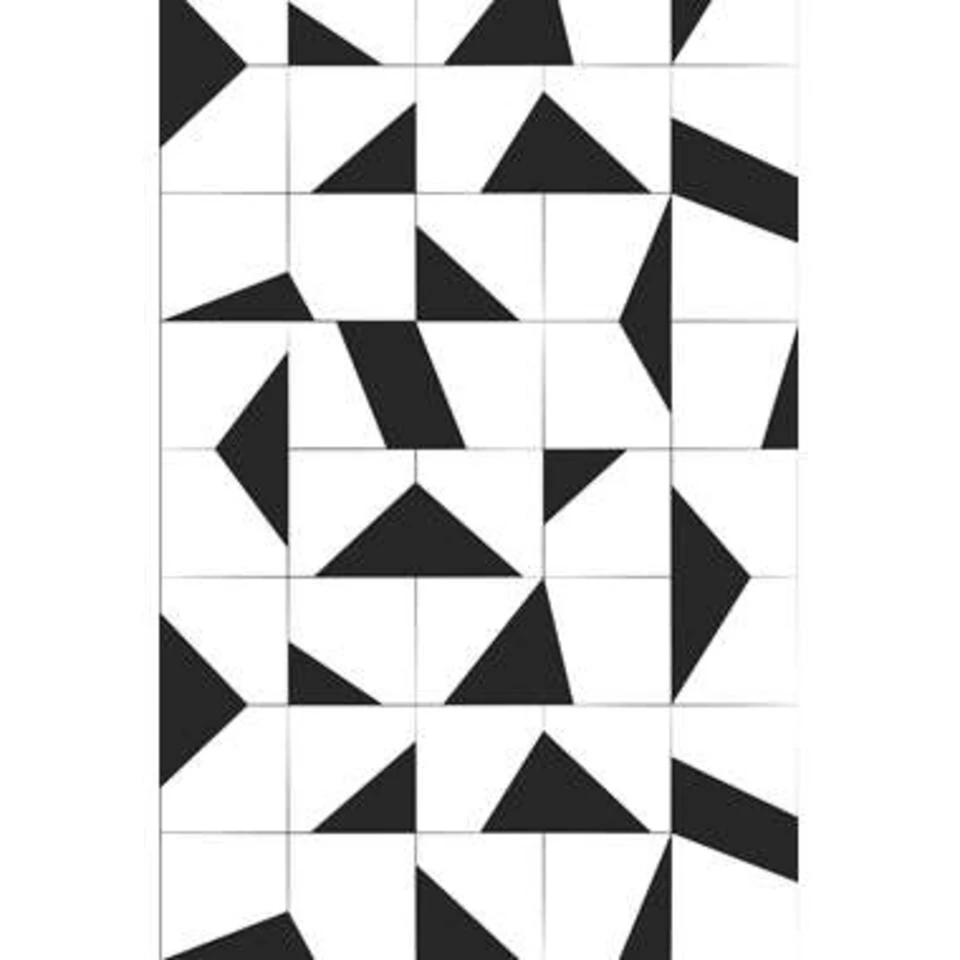 ESTAhome Fotobehang - Tegelmotief - Zwart Wit - 1.86 X 2.79 M 2 ESTAhome Fotobehang - Tegelmotief - Zwart Wit - 1.86 X 2.79 M - Afbeelding 2