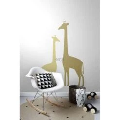 ESTAhome Fotobehang - Giraffen - Okergeel - 1.5 X 2.79 M. -Huishoudelijke Voorwerpen Winkel 1494549660 0102