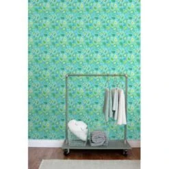 ESTAhome Behang - Paisleys - Turquoise En Limegroen - 53 Cm X 10,05 M -Huishoudelijke Voorwerpen Winkel 1498217430 0103