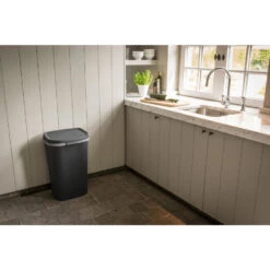 Curver Mistral Flat Prullenbak - 50L - Antraciet 6 Curver Mistral Flat Prullenbak - 50L - Antraciet -Huishoudelijke Voorwerpen Winkel 1510015325 0102