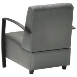 VidaXL Fauteuil Echt Leer Grijs 7 VidaXL Fauteuil Echt Leer Grijs -Huishoudelijke Voorwerpen Winkel 1577891094 0103