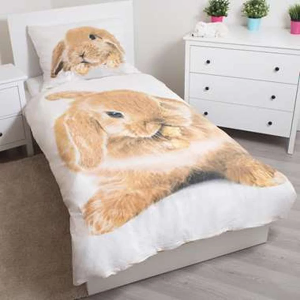 Animal Pictures Konijn - Dekbedovertrek-140x200cm 3 Animal Pictures Konijn - Dekbedovertrek-140x200cm - Afbeelding 3