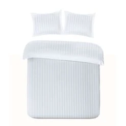 Papillon Dekbedovertrek Satijn Streep - 200x200/220 Cm - Wit