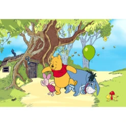 Disney Fotowand - Winnie De Poeh - Geel, Groen En Blauw - 360 X 254 Cm