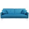 Beliani Driezitsbank - LUCAN Blauw Polyester