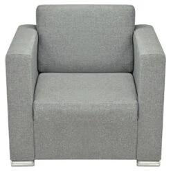VidaXL Fauteuil Stof Lichtgrijs -Huishoudelijke Voorwerpen Winkel 1821881187 0102