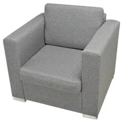 VidaXL Fauteuil Stof Lichtgrijs -Huishoudelijke Voorwerpen Winkel 1821881187 0103