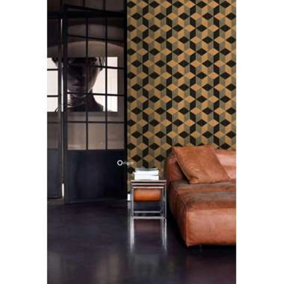 Origin Behang XXL - Grasweefsel Motief - Bruin - 46.5 Cm X 8.37 M 3 Origin Behang XXL - Grasweefsel Motief - Bruin - 46.5 Cm X 8.37 M - Afbeelding 3