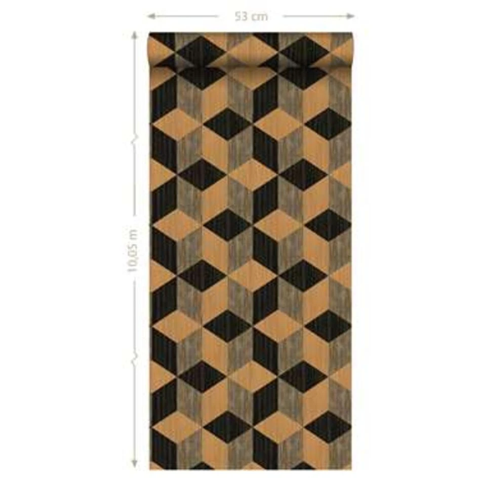 Origin Behang XXL - Grasweefsel Motief - Bruin - 46.5 Cm X 8.37 M 4 Origin Behang XXL - Grasweefsel Motief - Bruin - 46.5 Cm X 8.37 M - Afbeelding 4